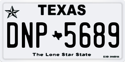 TX license plate DNP5689