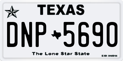 TX license plate DNP5690