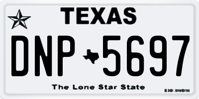TX license plate DNP5697