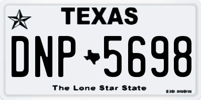 TX license plate DNP5698