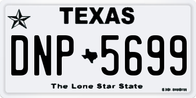 TX license plate DNP5699