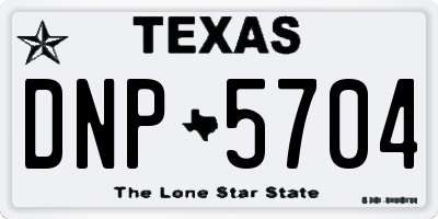 TX license plate DNP5704