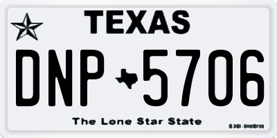TX license plate DNP5706