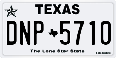 TX license plate DNP5710