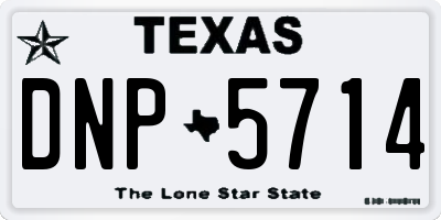 TX license plate DNP5714