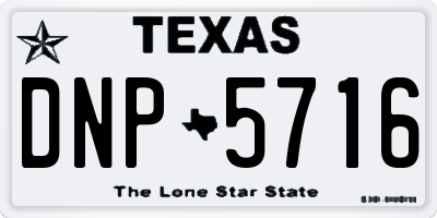 TX license plate DNP5716