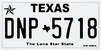 TX license plate DNP5718