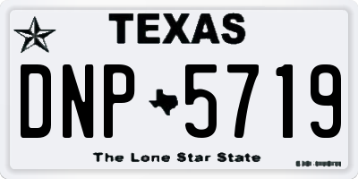 TX license plate DNP5719