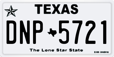 TX license plate DNP5721