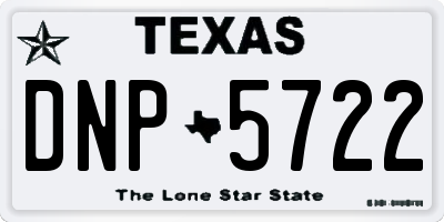 TX license plate DNP5722