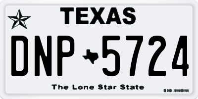 TX license plate DNP5724