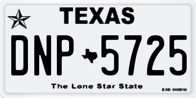 TX license plate DNP5725