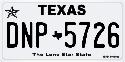 TX license plate DNP5726