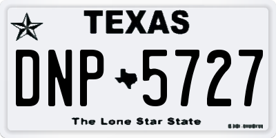 TX license plate DNP5727