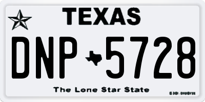 TX license plate DNP5728