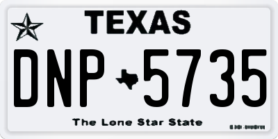 TX license plate DNP5735