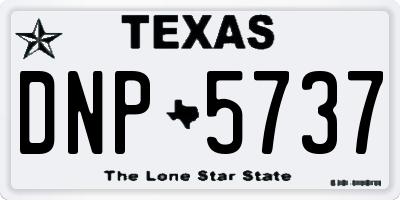 TX license plate DNP5737