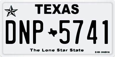 TX license plate DNP5741