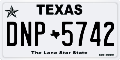 TX license plate DNP5742