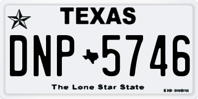 TX license plate DNP5746
