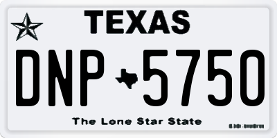 TX license plate DNP5750