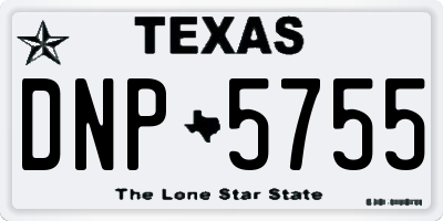 TX license plate DNP5755