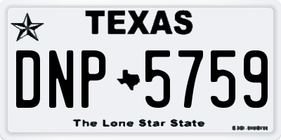 TX license plate DNP5759