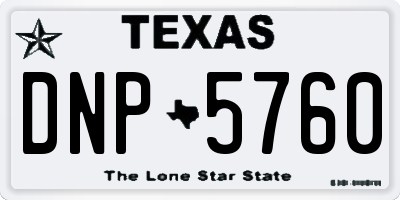 TX license plate DNP5760