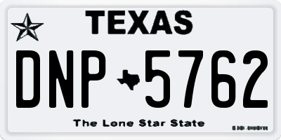 TX license plate DNP5762
