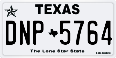 TX license plate DNP5764