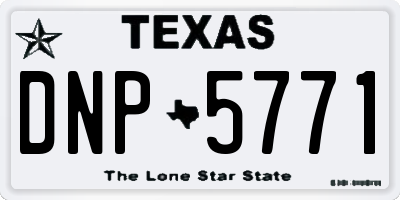 TX license plate DNP5771
