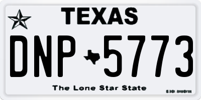 TX license plate DNP5773