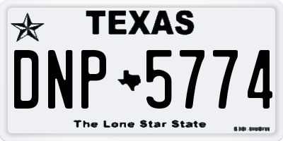 TX license plate DNP5774