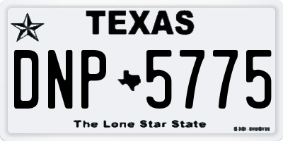 TX license plate DNP5775