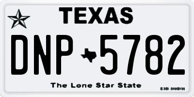 TX license plate DNP5782