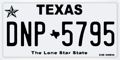 TX license plate DNP5795