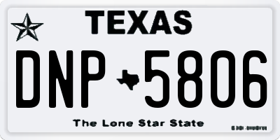 TX license plate DNP5806