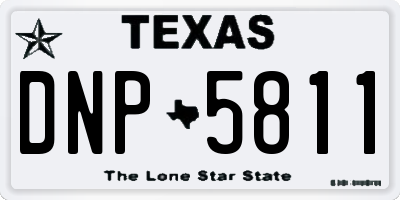 TX license plate DNP5811