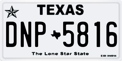 TX license plate DNP5816