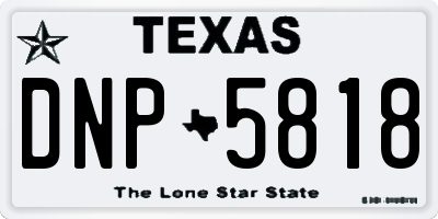 TX license plate DNP5818