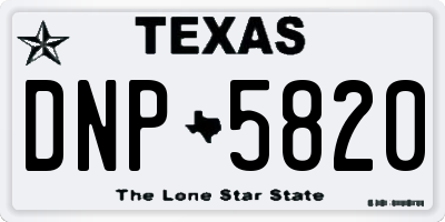 TX license plate DNP5820
