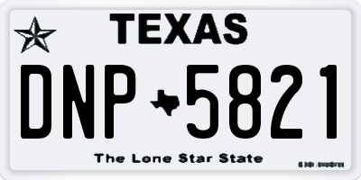 TX license plate DNP5821