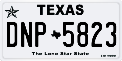 TX license plate DNP5823