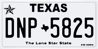 TX license plate DNP5825