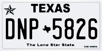 TX license plate DNP5826