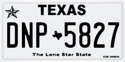 TX license plate DNP5827