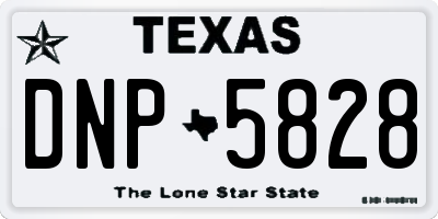 TX license plate DNP5828