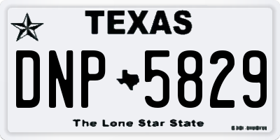 TX license plate DNP5829
