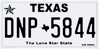 TX license plate DNP5844