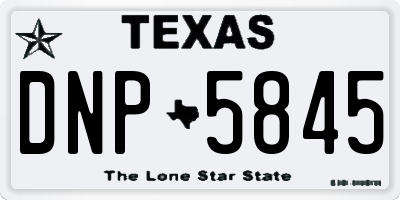 TX license plate DNP5845